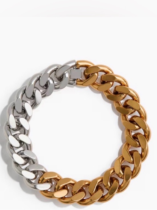 Stella McCartney Jewelry - Stella McCartney for H&M Two-Tone Chunky Chain Necklace - Silver & Gold